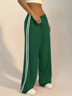 Women’s Casual Long Solid-Color Trousers-HighTouch