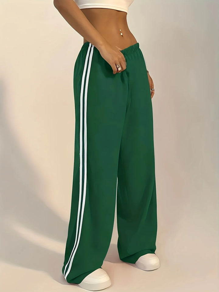 Women’s Casual Long Solid-Color Trousers-HighTouch