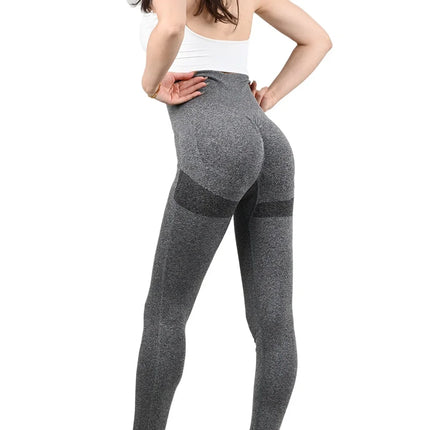 Women’s High-Waist Seamless Yoga Leggings – Stretchy Athletic Training Tights
