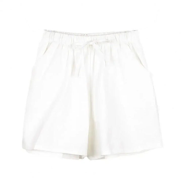 Women’s High-Waist Cotton Linen Shorts-HighTouch