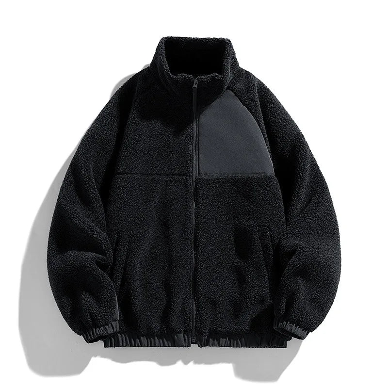 Thickened Fleece Zipper Jacket Men-HighTouch