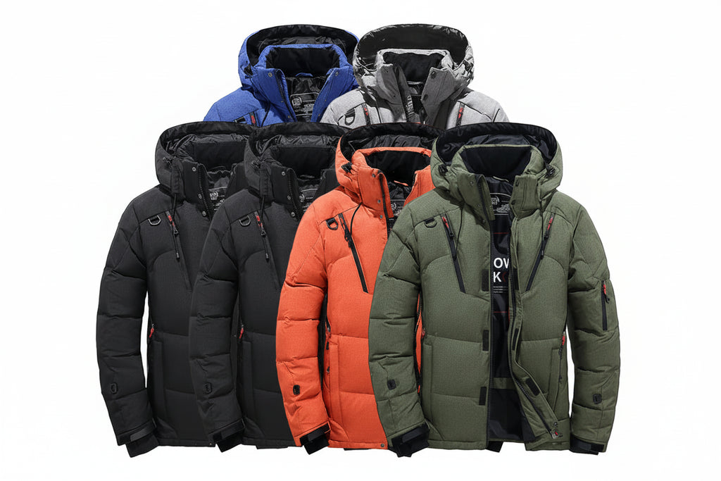 Men’s Lightweight Down Jacket – Warm Detachable Collar Winter Coat