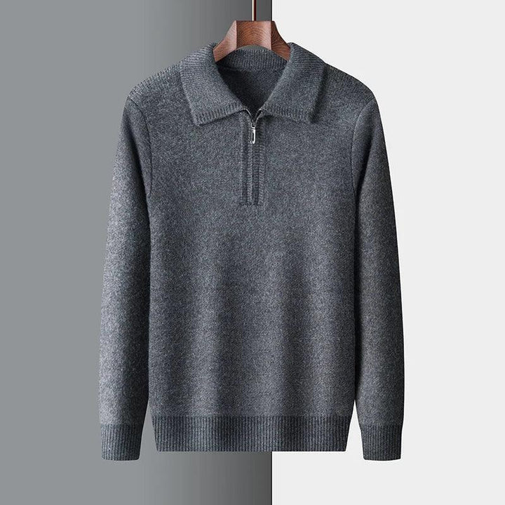 Men's Wool Quarter Zip Sweater – Soft & Lightweight