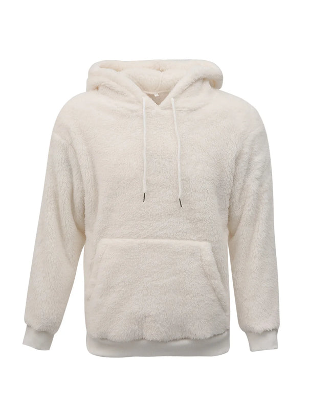 Men's Sherpa Fuzzy Pullover Hoodie