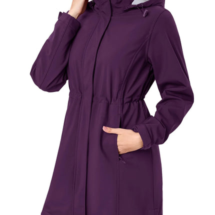 Waterproof Long Hooded Softshell Parka Women