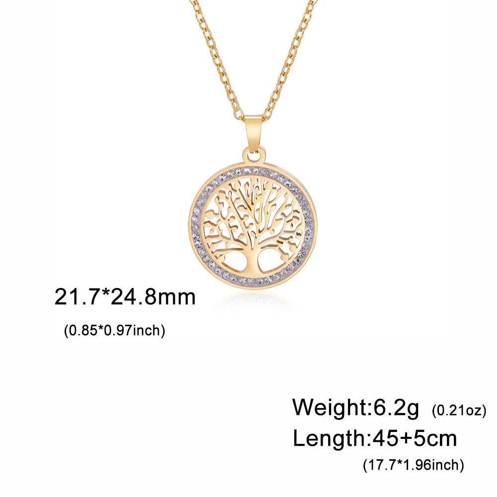 Skyrim Tree of Life Zircon Pendant Necklace-HighTouch