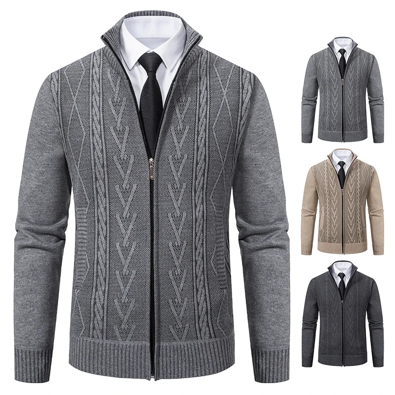 Cappotto maglione imbottito da uomo in misto cashmere