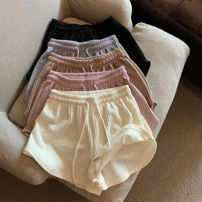 High-Waist Wide-Leg Running Shorts – Lightweight Gym Hot Pants for Women