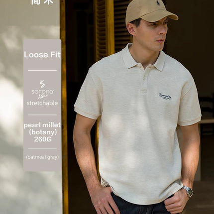 SIMWOOD|Sorona Polo Shirt – 265gsm Breathable T-shirt
