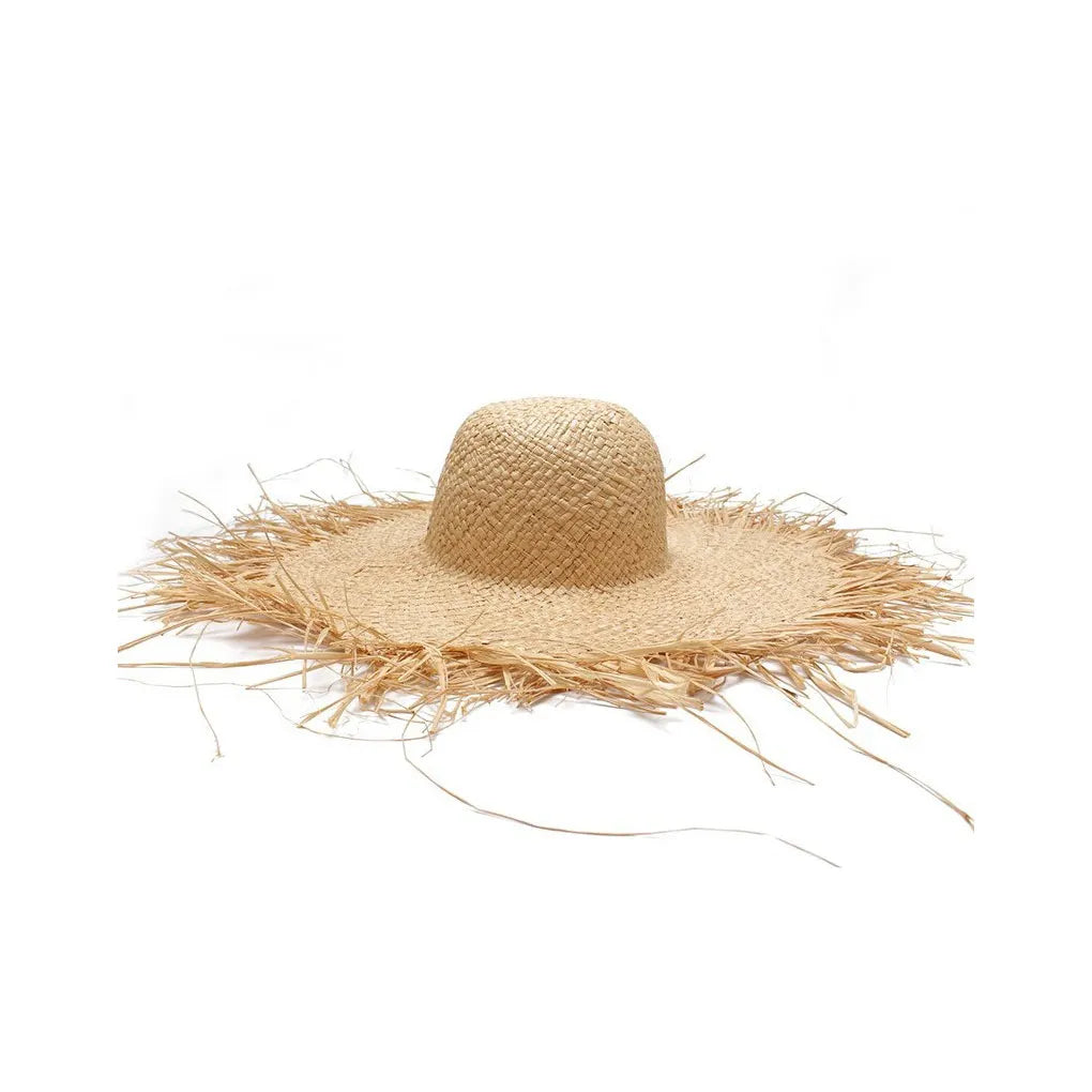 Women’s Wide‑Brim Floppy Straw Beach Hat-HighTouch