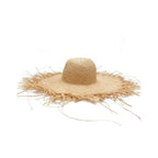 Women’s Wide‑Brim Floppy Straw Beach Hat-HighTouch