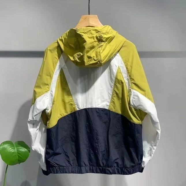 Men’s Ice-Silk Sunscreen Hooded Jacket – Lightweight Cool Spring/Summer Outerwear