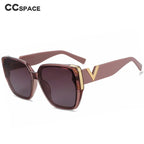 Women’s V-Logo Mirror Retro Sunglasses-HighTouch