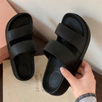 Women’s Simple Beach Sandals Summer Slip-On Flat Shoes-HighTouch