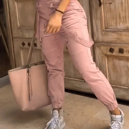 Women’s High-Waist Street Cargo Pants – Loose Wide-Leg Trousers with Pockets