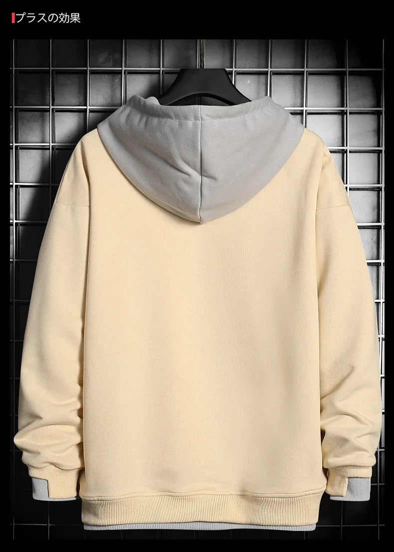 Men’s Harajuku-Style Oversized Hoodie – Bold Streetwear Pullover