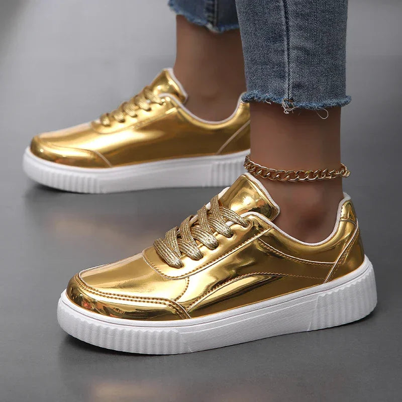 Women's Metallic Lightweight Sneakers