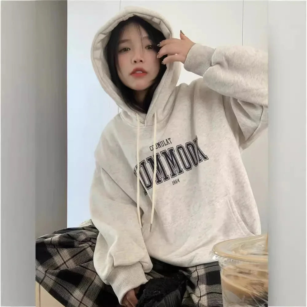 Oversize 3D Sound-Detail Hoodie – Retro Lazy-Style Streetwear for Fall/Winter