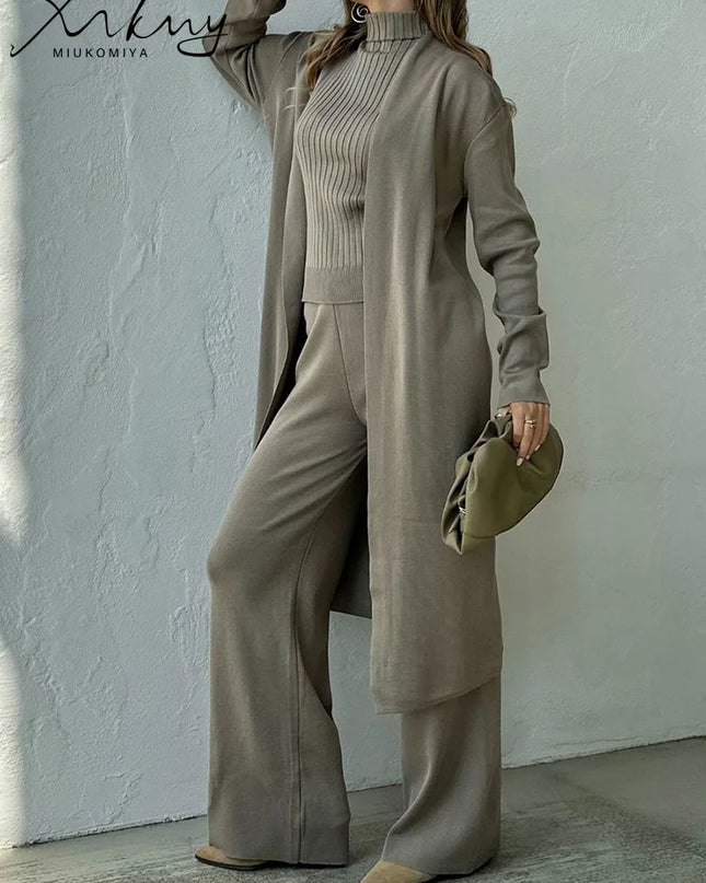 3‑Piece Knit Suit