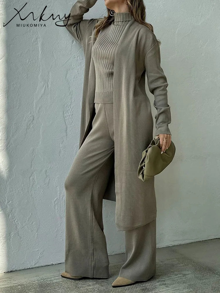 3‑Piece Knit Suit