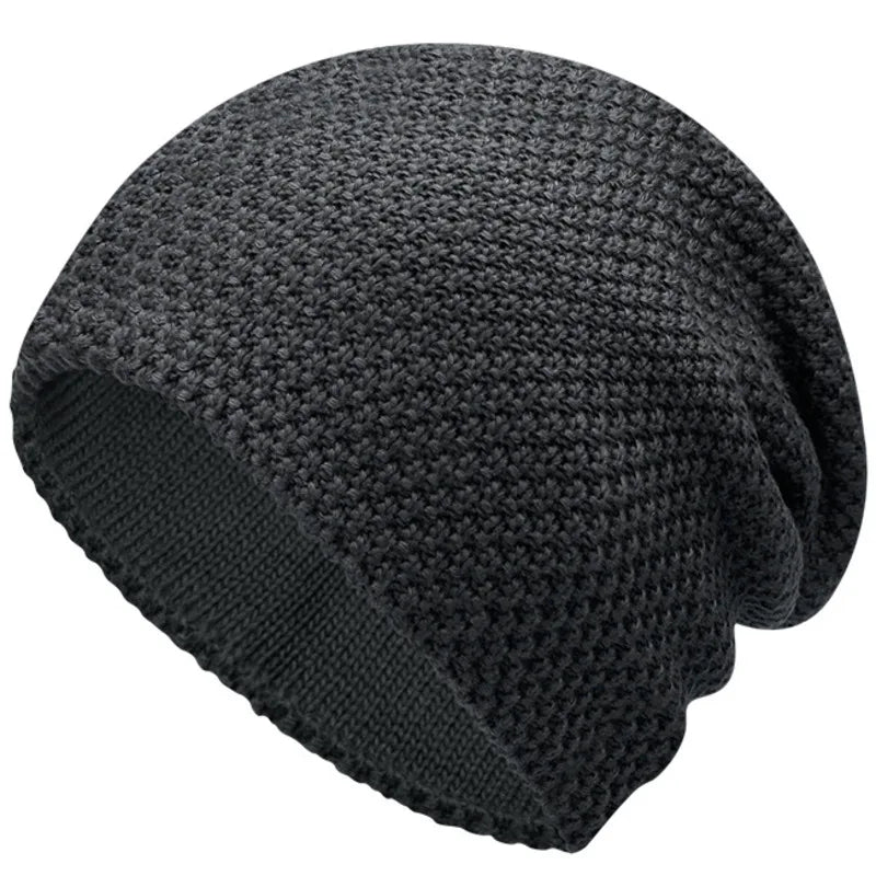 Big Size Knit Winter Beanie for Men & Women-HighTouch