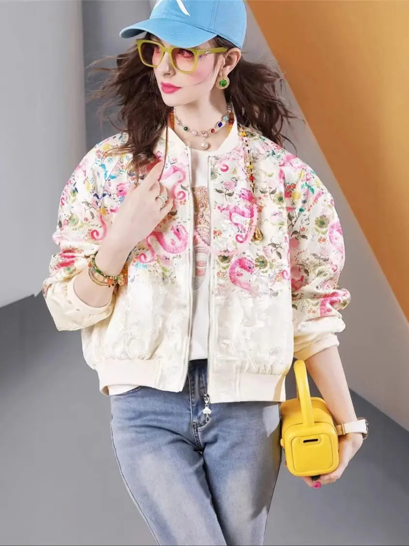 Women’s Chinese-Style Embroidered Spring Jacket