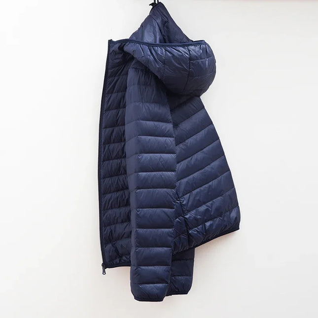 2024 Men's Hooded White Duck Down Winter Coat