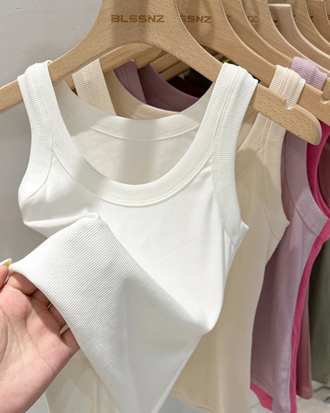 Ribbed Tank Top for Women – Stretch Fit Summer Camisole