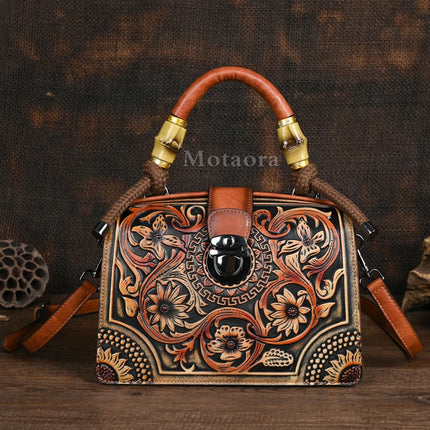 Vintage PU Wide-Strap Bucket Crossbody Bag – Large Capacity Shoulder Satchel for Women