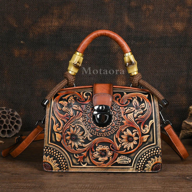 Vintage PU Wide-Strap Bucket Crossbody Bag – Large Capacity Shoulder Satchel for Women