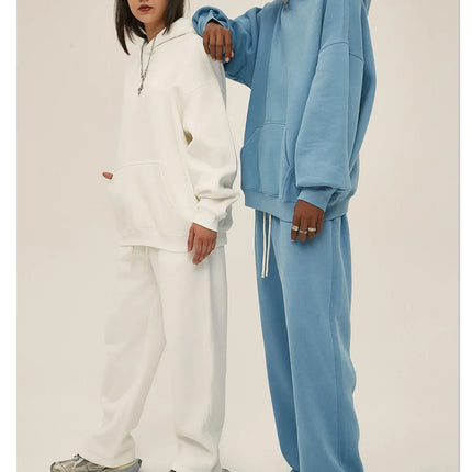 Men’s Plush Hoodie & Wide Leg Jog Set