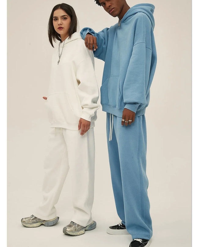 Men’s Plush Hoodie & Wide Leg Jog Set