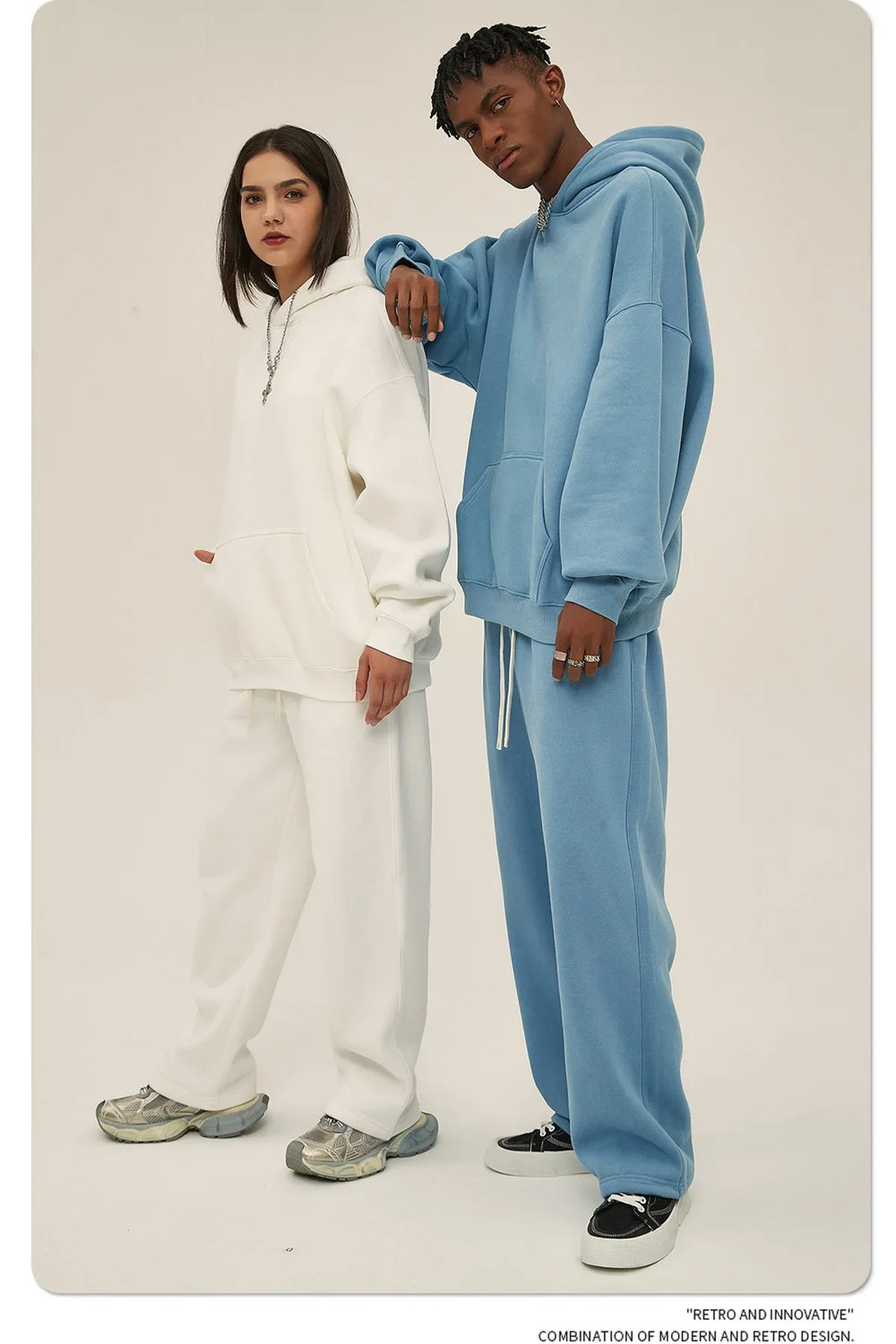 Men’s Plush Hoodie & Wide Leg Joggers-HighTouch