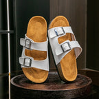 Women's Classic Cork Sandals with Adjustable Buckles – Summer Comfort Slides-HighTouch