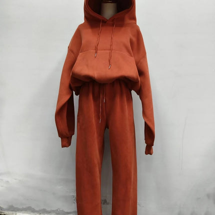Women’s Fleece Tracksuit Set – Soft Hoodie & Jogger Pants for Cozy Style
