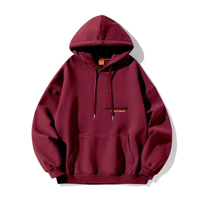 Loose Oversize Cotton Hoodie – Draped Casual Style for Spring & Autumn