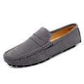 Soft Suede & Leather Slip-On Loafers-HighTouch