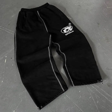 Y2K Retro Stripe Baggy Jogging Pants – Unisex Harajuku Streetwear