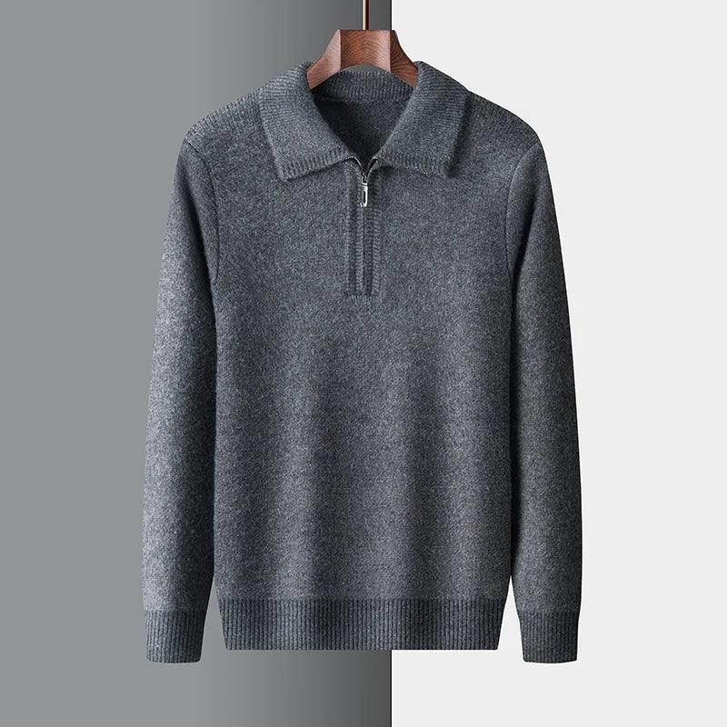 Men's Wool Quarter Zip Sweater – Soft & Lightweight