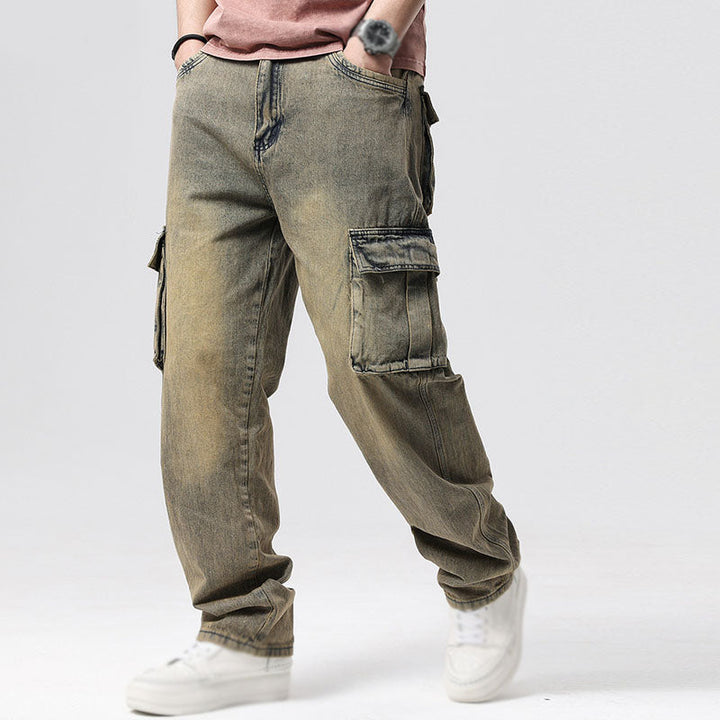 Men's Cargo Jeans – Relaxed Fit Cotton