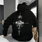 Men’s Vintage Compass Print Hoodie