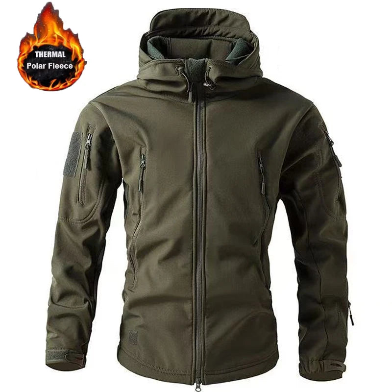 Waterproof Softshell Fleece Jacket Men