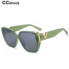 Women’s V-Logo Mirror Retro Sunglasses-HighTouch