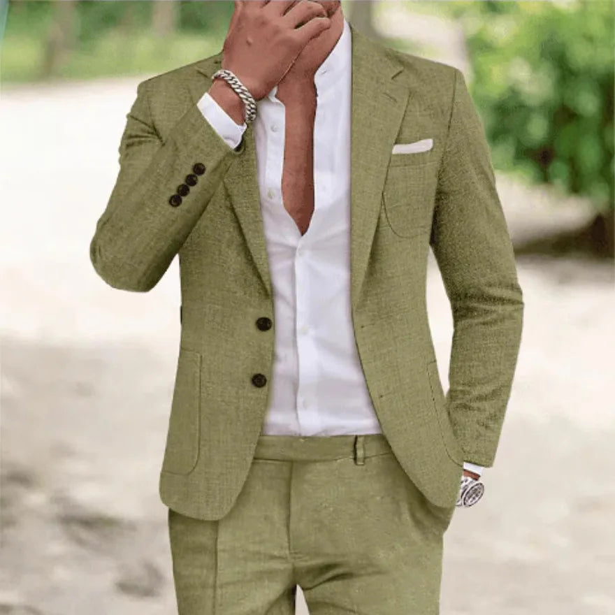 Men’s Single-Breasted Slim Solid Blazer – Big Pocket Casual Suit Jacket