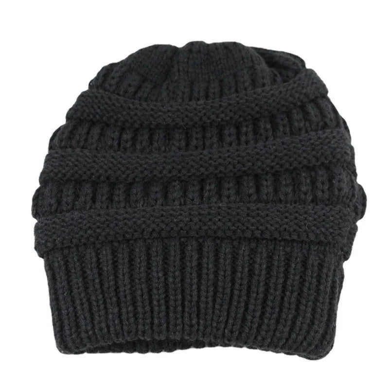 Satin-Lined Knitted Beanie Hat