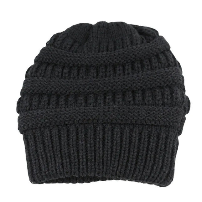 Satin-Lined Knitted Beanie