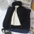 S [within 50kg] / Black one-piece coat [double-sided velvet no Pilling high quality]]