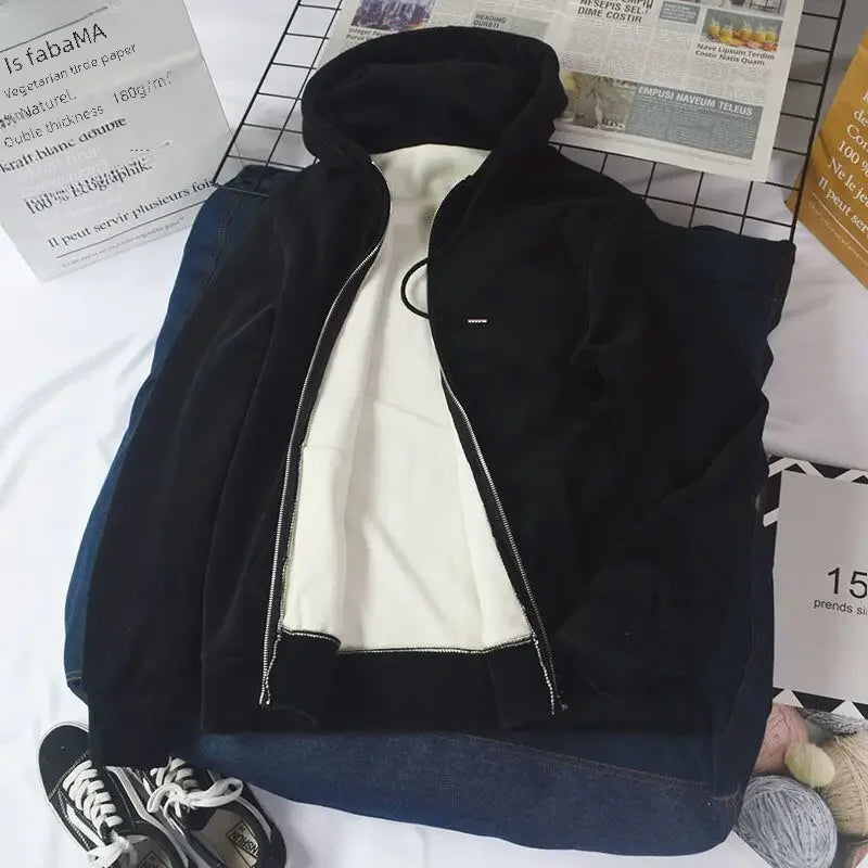 Women’s Fleece-Lined Zip-Up Lounge Set-HighTouch