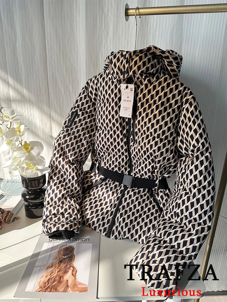 Vintage Oversized Hooded Winter Jacket for Women