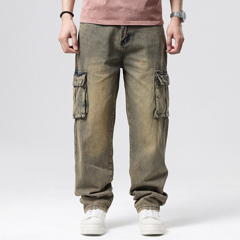 Men's Cargo Jeans – Relaxed Fit Cotton